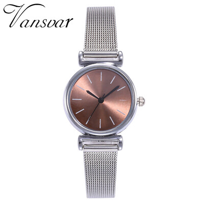 

Minimalism Women Watches Silver Scale Dial Ladies Casual Quartz Wristwatch Business Mesh Strap Clock Gift Dress Montre Femme