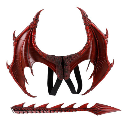 

Two-Piece Dragon Cosplay Props Wing And Tail Childrens Halloween Costume Party Decorations Set