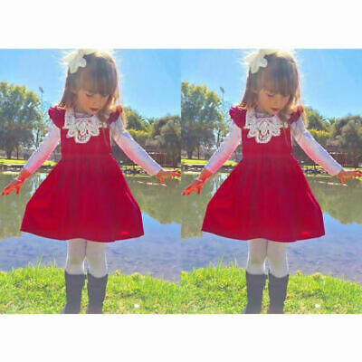 

Toddler Kid Baby Girl Strap Dress Party Tull Bow Princess Floral Sundress Dress