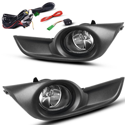 

for 2013-2015 Nissan Altima Sedan 4Dr Clear Fog Lights Lamps Kit SwitchHarness