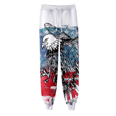 

Womens Pants Independence Day Print Casual Pants Fashion Pleated Pants