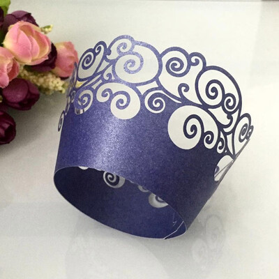 

FUNNYBUNNY Filigree Artistic Muffin Cupcake Paper Cup Liners Vine Lace Laser Cupcake Wrappers for Wedding Party Birthday Decor