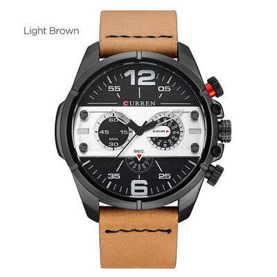 

CURREN 8259 Casual Watch Fashion Quartz Wristwatch With Leather Strap For Men