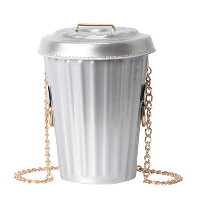 

Creative Personality Trash Can Women Leather Chain Messenger Shoulder Bags