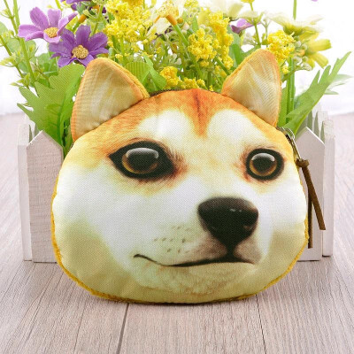 

Cute Fashion Women Coin Purse Dog Animal Print Mini Wallet Zipper Closure Small Clutch Bag