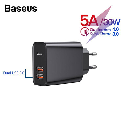 

Baseus 30W 5A quick charge adapter 30 Usb charger for Huawei QC 40 wall charge for iphone