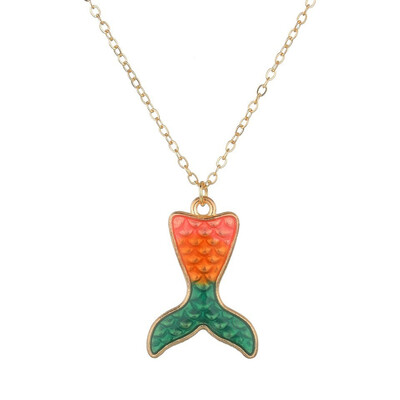 

Summer Sea Shell Pendants&Necklace For Women Orange Color Necklace New Trendy Jewelry Female Handmade Necklace Girls Gifts