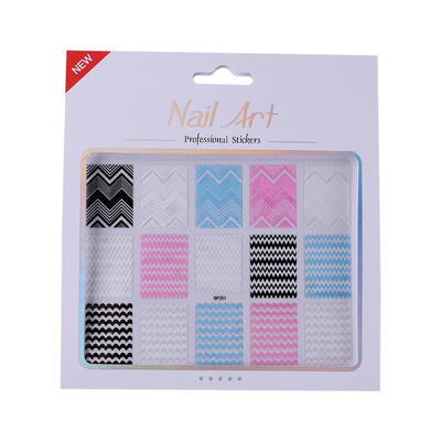 

Geometry Self-Adhesive Nail Art Stickers DIY Manicure Decor Stencils Decals