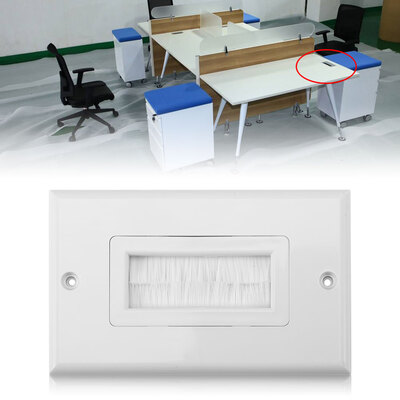 

Greensen Plastic Anti-dust Brush Cable Wall Plate Port Insert Cover Outlet Mount Multimedia Panel NewWall Plates