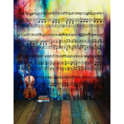 

Musical Note Wall Photo Backdrop 57FT Vinyl Fabric Cloth Digital Printing Photo Birthday Background s-2199