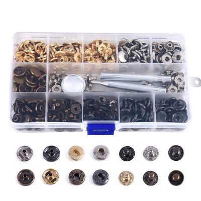 

100 PCS Heavy Duty Snap Fastener Popper Press Stud Button Fixing Tool Kit