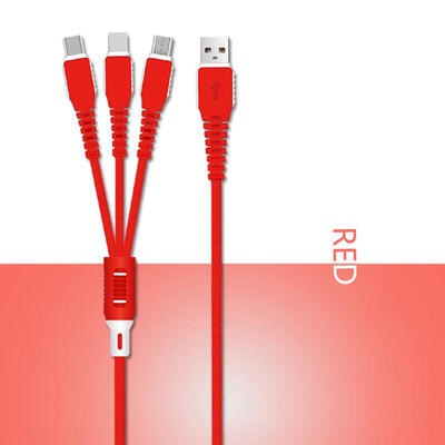

Applicable To One To Three Data Cable IPhone6 ​​Apple Huawei Type-c Three-in-one Car Android Charging Cable-12m