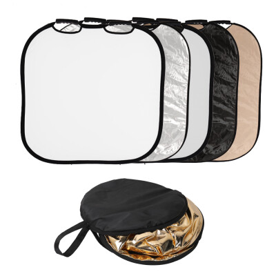 

2 Handle Square Reflector Multifunctional Five-in-one Photography Reflect Plate Foldable Portable Photographic Equipment