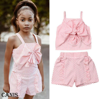 

Toddler Kids Baby Girls Vest TopsPants Summer Casual Outfit Clothes 2PCS Set