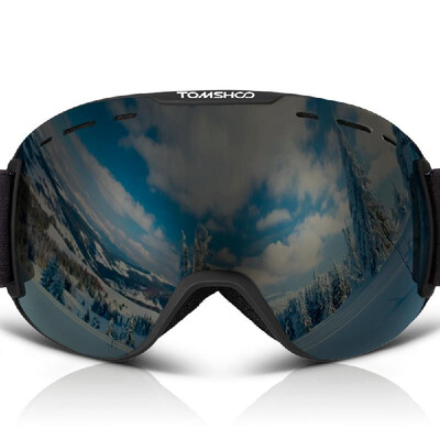 

TOMSHOO OTG Ski Goggles Winter Snow Sports Snowboard Goggles Ventilated Anti-fog 100 UV400 Protection Spherical Dual Lens Detacha