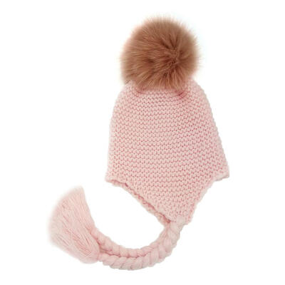 

Fashion Kids Girls Pompom Winter Warm Hat Children Knitted Beanie Cap Gift