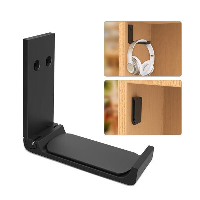 

Foldable Universal Headset Headphone Hanger Hook Holder Under Desk Mount Stand Aluminum Alloy for Home Studio Office