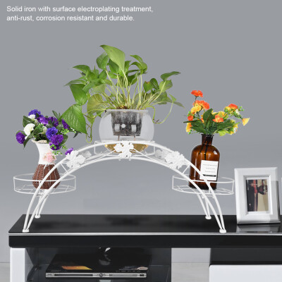 

Elegant Iron Floor-Standing Plant Display Stand Flower Pot Rack for Garden Patio Decor Iron Flower Pot Rack Flower Pot Rack