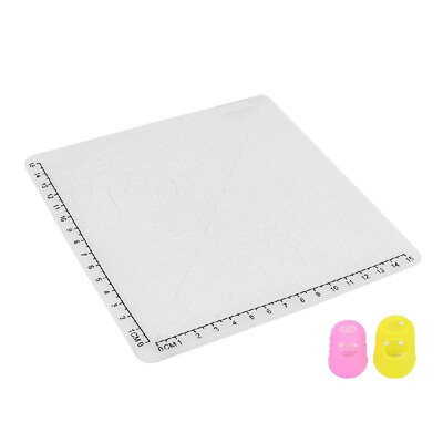 

3D Printing Pen Design Mat Soft Silicone Copy Templates with Basic Shapes Extra Two Silicone Finger Caps Great 3D Pen Drawing Tool