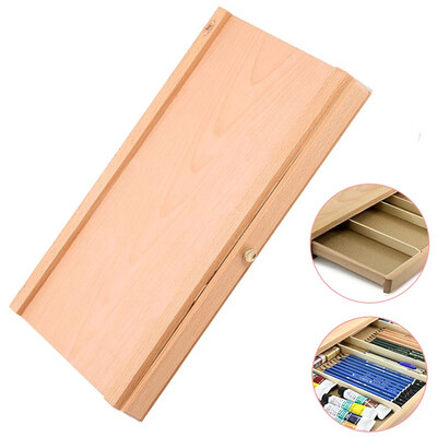 

Ktaxon 16"x10" Table Top Sketch Box Portable Beechwood Artist Supply Easel Box with Divided Design Drawer for Watercolor