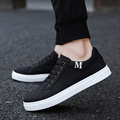 

2019 new summer mens shoes trend Korean version of mens tide shoes summer canvas casual shoes small white shoes shoes
