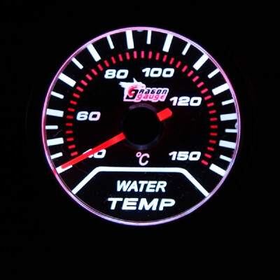 

2" 52mm White LED Water Temp Gauge Car Water Temperature Meter Sensor