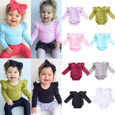 

Newborn Baby Girl Boy Long Sleeve Romper Bodysuit Outfits Jumpsuit Playsuit Clothes 0-24M