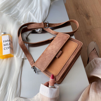 

The fashion trend of the new Korean version of the womens bag in the autumn of 2019 is a small square bag with a magnetic button
