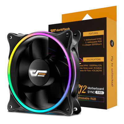 4 LED Light 12cm 120mm PC Computer Clear Case Quad CPU Cooling Cooler Fan 4 Pin