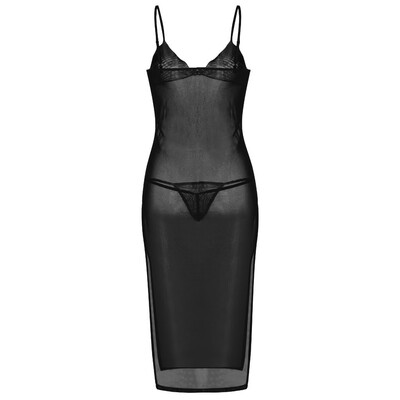 

Toponeto New Women V-Neck Lingerie Backless Nightdress Sleepwear Long Dress With Thong