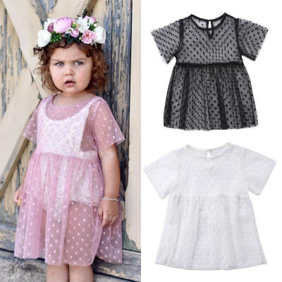 

Toddler Baby Girls Fashion Tops T-shirt Tulle Tutu Dress Skirt Kid Blouse Outfit New