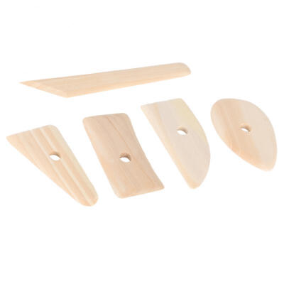 

Greensen 5pcs Wooden Pottery Clay Sculpting Tool Ceramics Polymer Figurines Modeling Tool