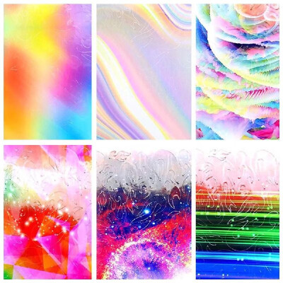 

Colorful Nail Sheet Blaze Shape Hollow Nail Art Transfer Decals Self-Adhesive Blaze Sticker