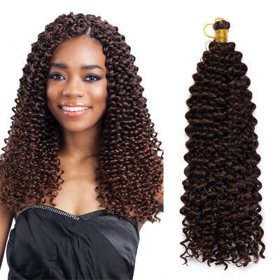 

814" Hair Extensions Water Wave Synthetic Crochet 3 BundlesSet Wavy Braiding Hair Weave For Women Ladies Beauty