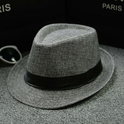 

Unisex Straw Fedora Sun Hat Panama Trilby Crushable Mens Ladies Foldable Travel