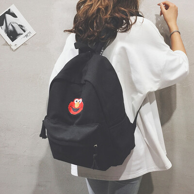 

School bag Korean high school students ins wind shoulder bag female 2019 new fashion large capacity trend cartoon backpack