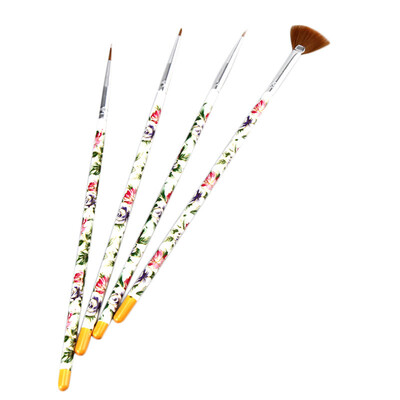 

Toponeto 4PCS Flowers Nail Art Design Set Dotting Painting Drawing Brush Pen Tools