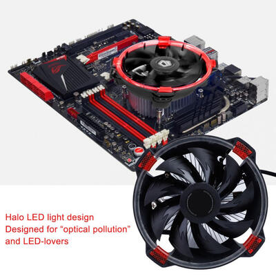 

Greensen Halo LED Light CPU Cooler PC Case Cooling Fan Bottom Blowing Type Radiator Fan for AMDPC Cooling Fan Ring Cooling Fan