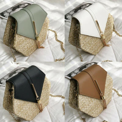 

Women Summer Straw Shoulder Bags Rattan Bag Woven Beach Crossbody