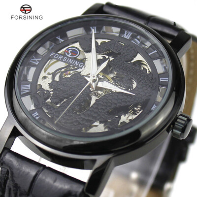 

FORSINING mechanical watch mens mechanical watch hollow retro mechanical watch semi-automatic belt watch mens watch