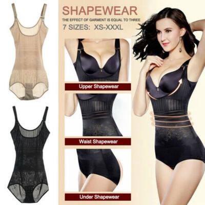 

Women Full Body Shapewear Underbust Waist Trainers Tummy Control Bodysuit Shaper