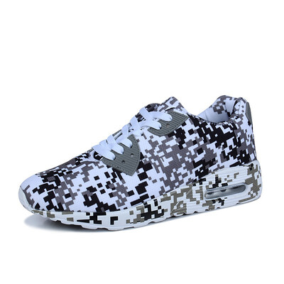 

Three primary colors autumn new 2018 Korean version of the camouflage couple models sports shoes mens high shoes