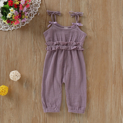 

Toddler Baby Boys Girls Sleeveless Bow-knot Romper Newborn Suspender Jumpsuit