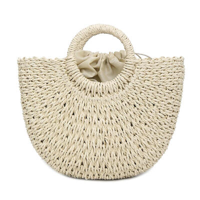 

Summer Beach Straw Weaving Shoulder Handbags Women Knitting Top-handle Bags