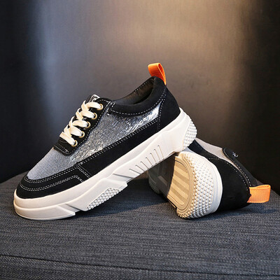 

European Station Spring Korean Version Baitie Fashion Leisure Womens Shoes with Thick Bottom Laces for StudentsLeisure Sports Sh