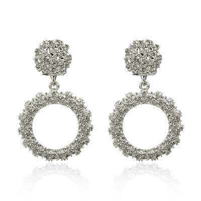 

New Gold Metal Earrings For Women Girls Round Geometric Earring Indian Accessories Female Vintage Circle Brincos Fashion jewelry
