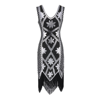 

〖Follure〗Women Vintage 1920s Bead Fringe Sequin Embellished Party Flapper Gatsby Dress