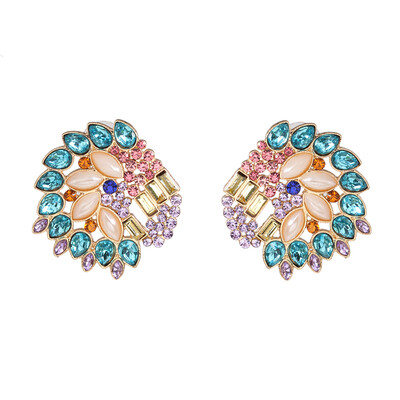 

Bohemia Colorful Crystal Birds Fringed Drop Dangle Earrings ZA Wedding Jewelry Wholesale Women Fish Earrings Accessories 2019