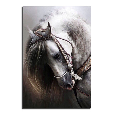 

Hot Sale Horse Cross Stitch Printed Kits Draw a Diamond Picture Rhinestones Round Diamond Embroidery