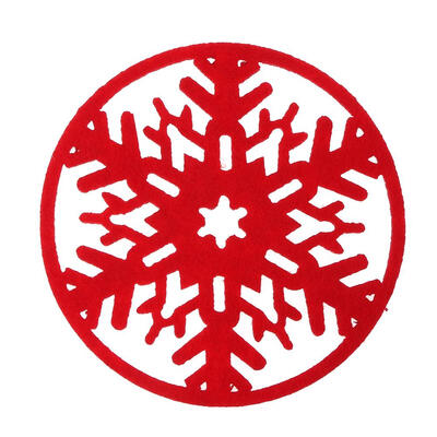 

10pcs Christmas Snowflakes Cup Mat Dinner Party Table Coasters Dish Pad